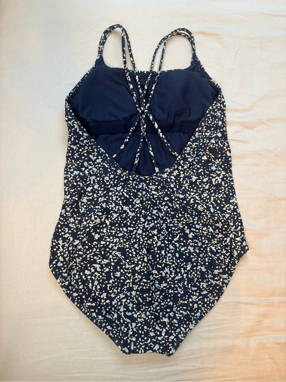 Athleta Girl Gold Coast One Piece Swimsuit XXL 16 Blue Speckled